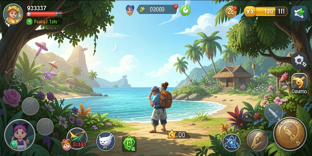 Tampilan gameplay 93337 yang menarik dan penuh warna