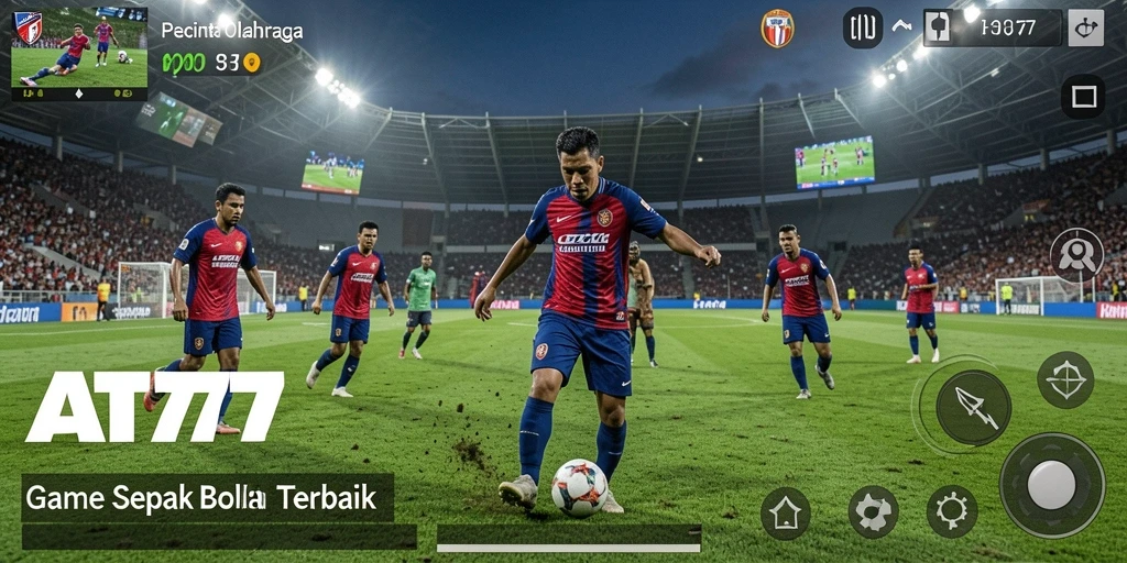 Tampilan gameplay AT777 yang nyata dan mendebarkan dari lapangan sepak bola.