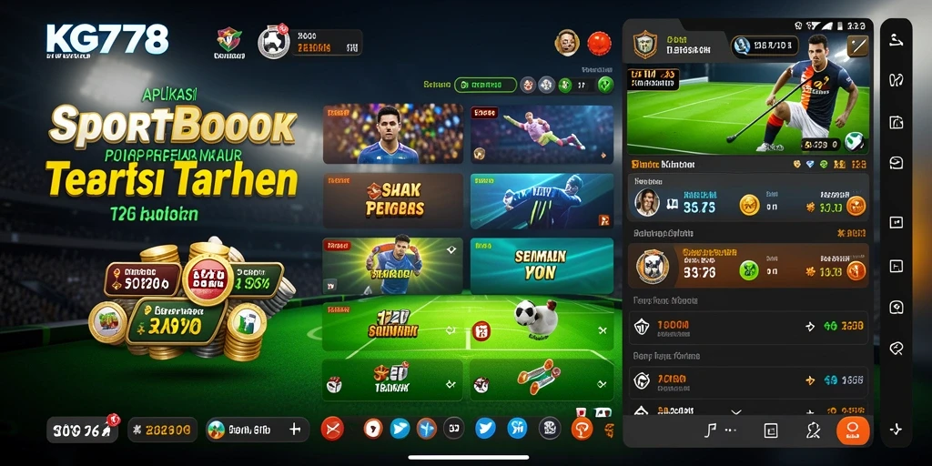 Tampilan utama KG778 menampilkan antarmuka sportsbook yang menarik dengan opsi taruhan.