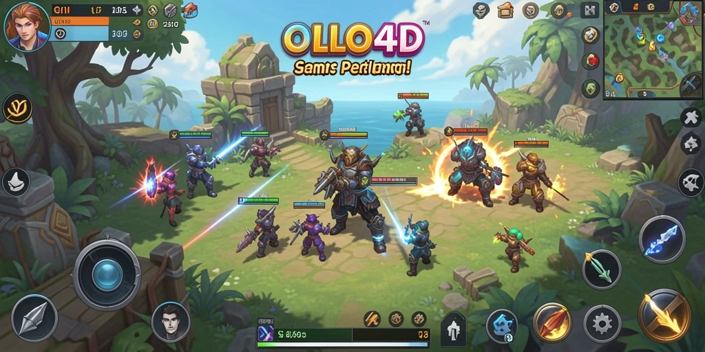 Tampak menegangkan saat pasukan bertempur dalam OLLO4D.