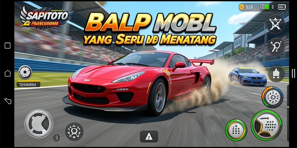 Tampilan gameplay SAPITOTO yang menegangkan dan penuh aksi balap mobil.