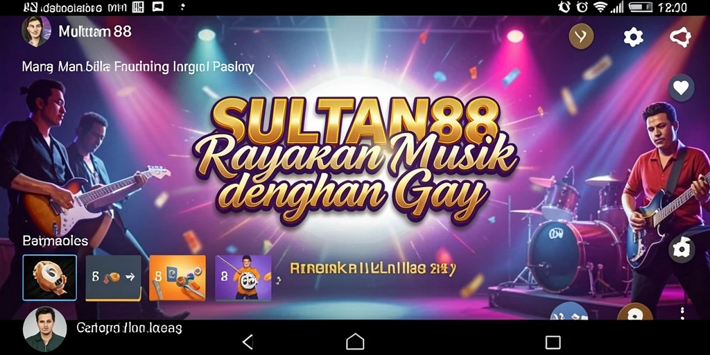 Screenshot SULTAN88 menunjukkan aksi permainan musik yang seru dan dinamis.